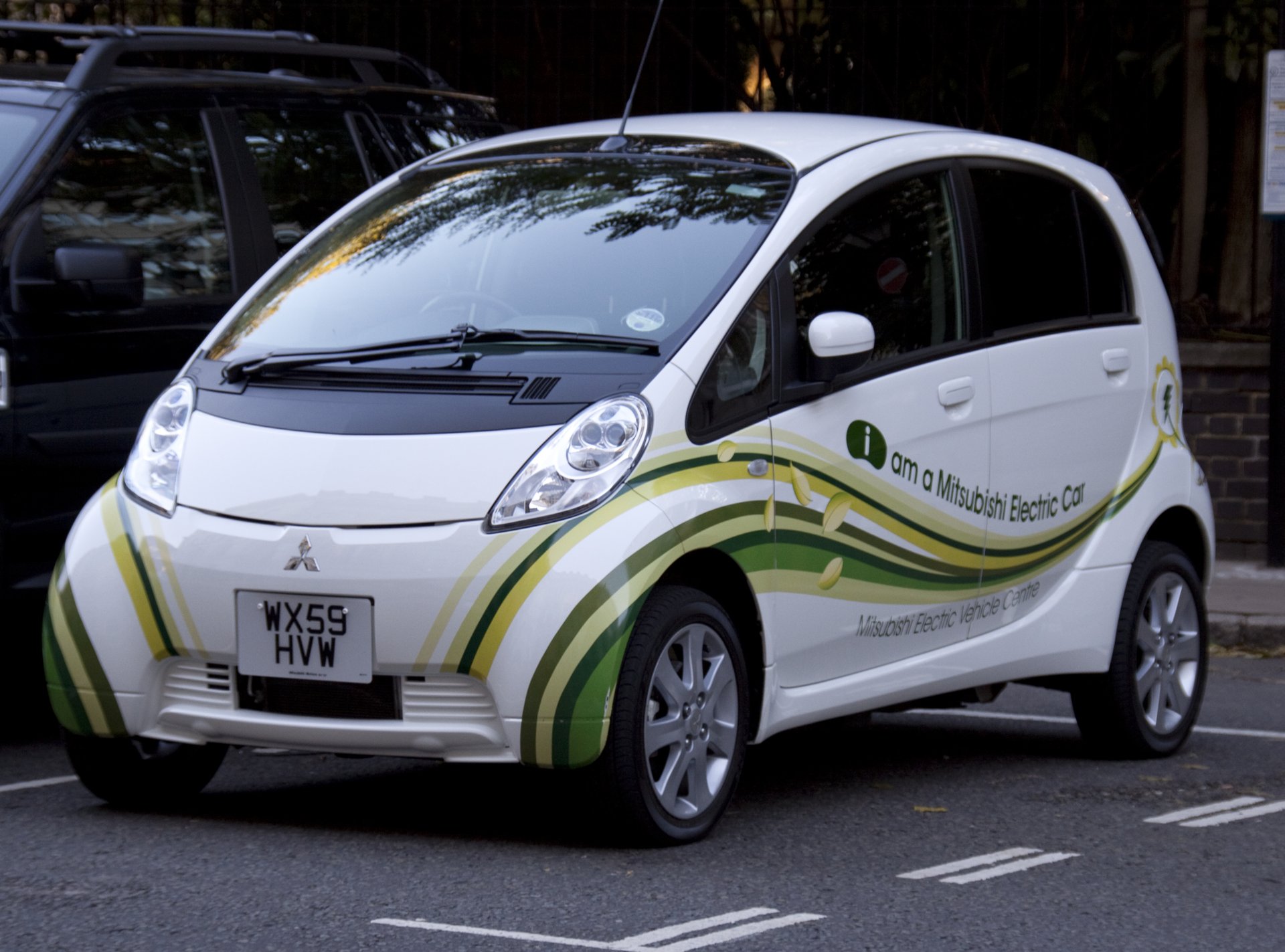 Electric car on a London street